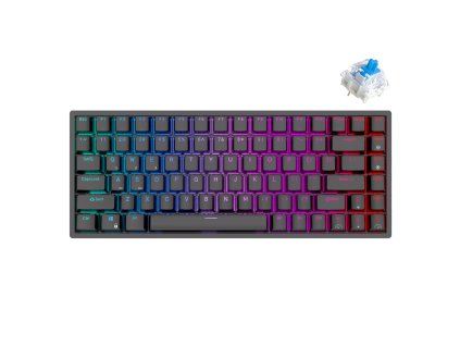 Mechanická klávesnice Royal Kludge RK84 RGB Blue Switch - černá