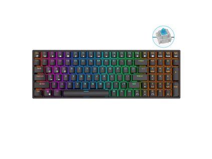Mechanická klávesnice Royal Kludge RK100 RGB Blue Switch - černá