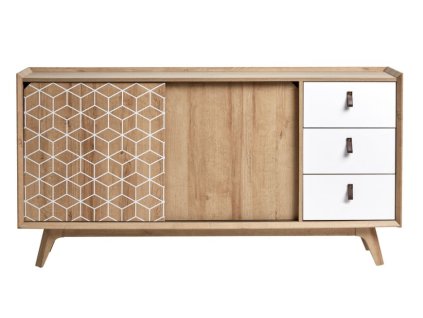 Hnědo-bílá komoda Marckeric Java