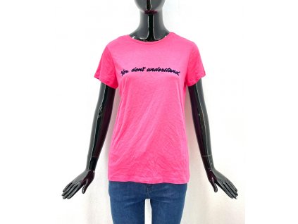 Dámské tričko ETAM s nápisem - růžové