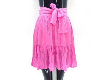 Dámská sukně s textilním páskem na zavazování Gibson - růžová