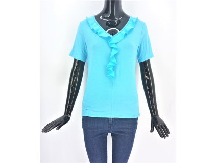 Dámské tričko s volánem Camomilla, modrá