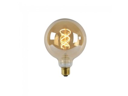 led filament bulb e27 amber g125 5w lucide