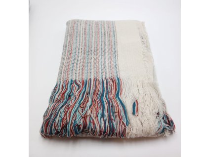 Dámská pletená šála s třásněmi, barevná