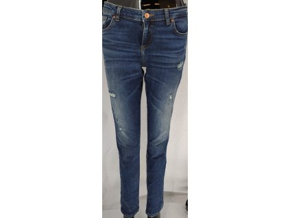 DÁMSKÉ KALHOTY S VYSOKÝM PASEM PEPE JEANS TMAVĚ MODRÁ, VEL. 26