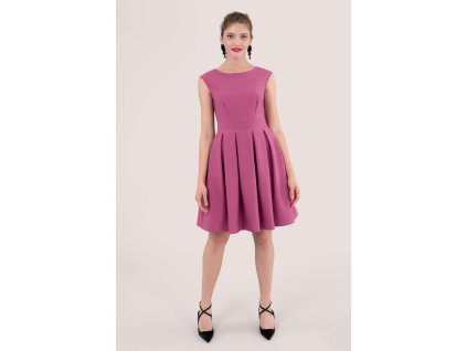 DÁMSKÉ ŠATY S VÁZÁNÍM CLOSET LONDON TMAVĚ RŮŽOVÉ, VEL. 36