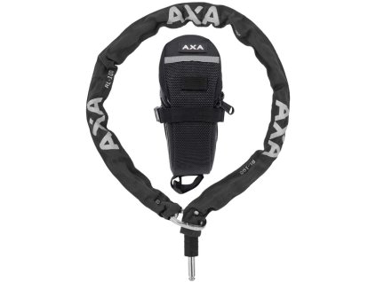 AXA Zámek plugin řetěz RLC 100/5,5 černá + podsedlová brašna Rozbaleno