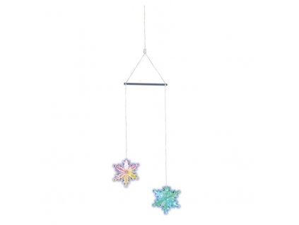 Závěsná děkorace s LED světly Naeve Snowflake, výška 75 cm