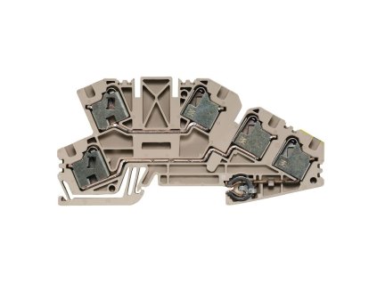 PDL 4/L/L/PE INSTALACE VÍCEVRSTVÉ SVORKY, PUSH IN, 4 MM², 400 V, 32 A, TMAVĚ BÉŽOVÁ