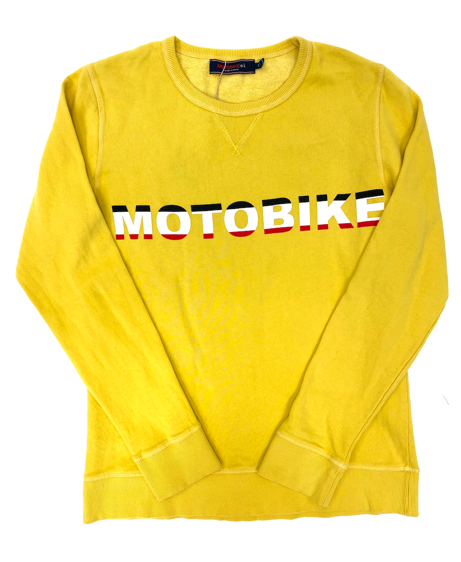Pánská mikina přes hlavu Motobike - žlutá Velikost: L