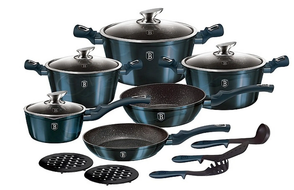 15dílná sada granitových hrnců Berlinger Haus Rozbaleno - Levnoshop.cz