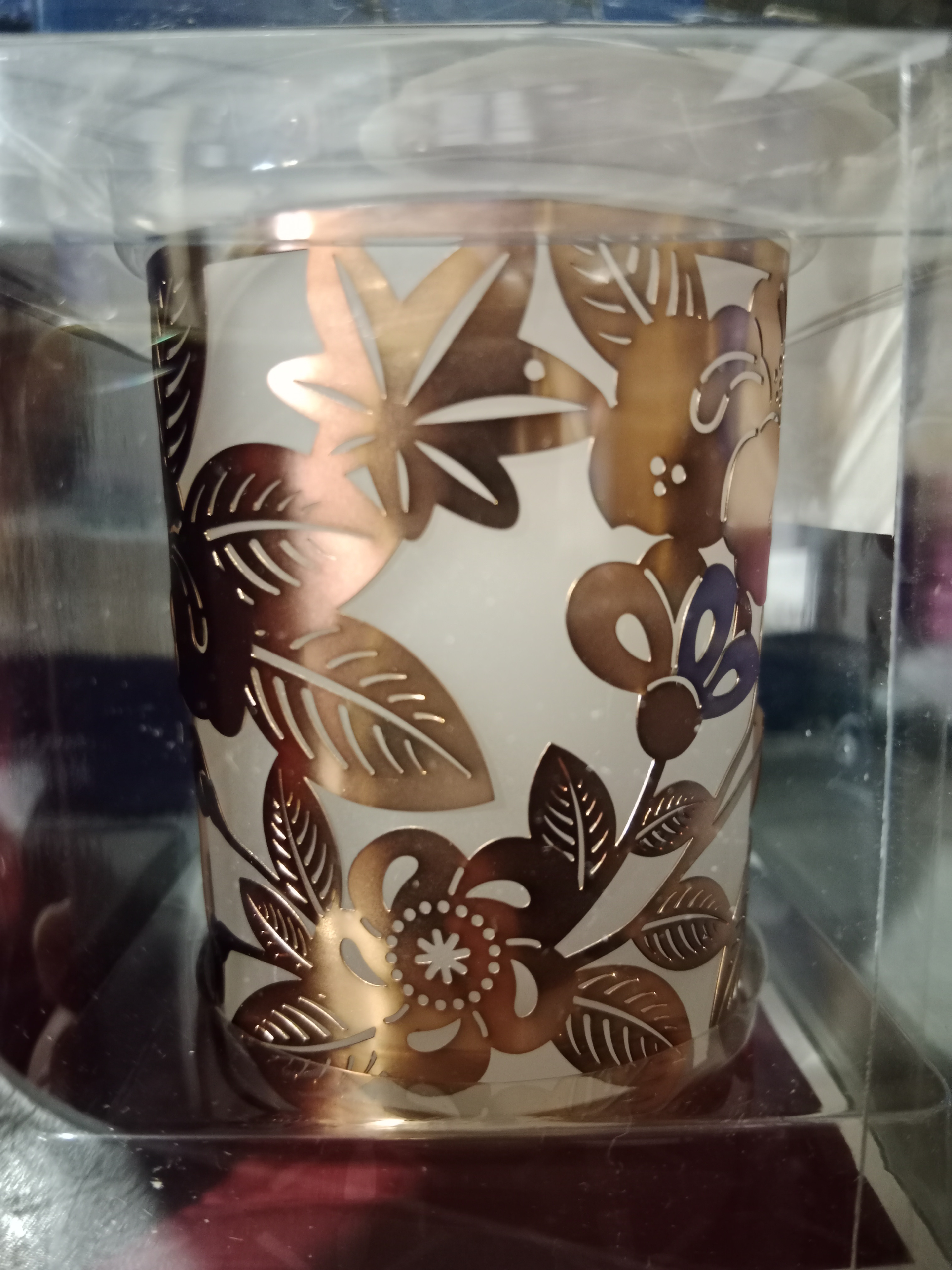 Designový skleněný svícen Varianta: Květy - 1