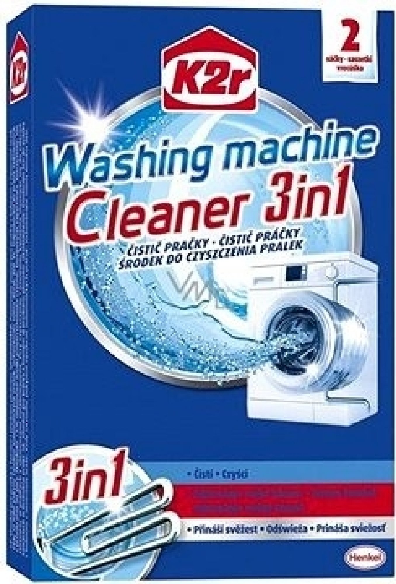 K2r Washing Machine Cleaner 3in1 čistič pračky 2 x 75 g