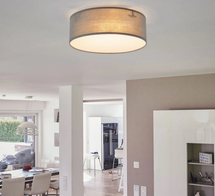Textilní stropní světlo Ceiling Dream 20 cm Smartwares, šedý