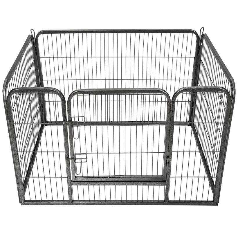 Tectake Ohrádka pro pejsky a štěňata železná obdélníková