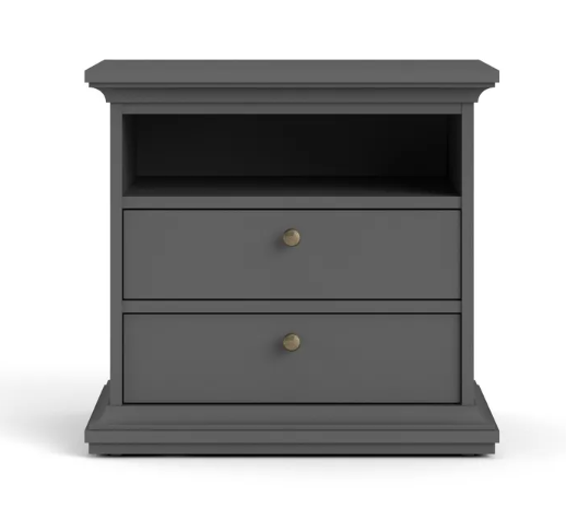 Šedý noční stolek Tvilum Paris