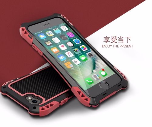 AMIRA voděodolné nárazuvzdorné kovové robustní pouzdro, černo-červené Varianta: Samsung S8 Plus