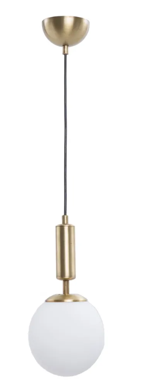 Závěsné svítidlo se skleněným stínidlem ve zlato-bílé barvě ø 15 cm Monera – Squid Lighting