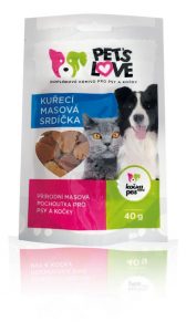 PET´S LOVE masová srdíčka 40g Základní barvy: modrá