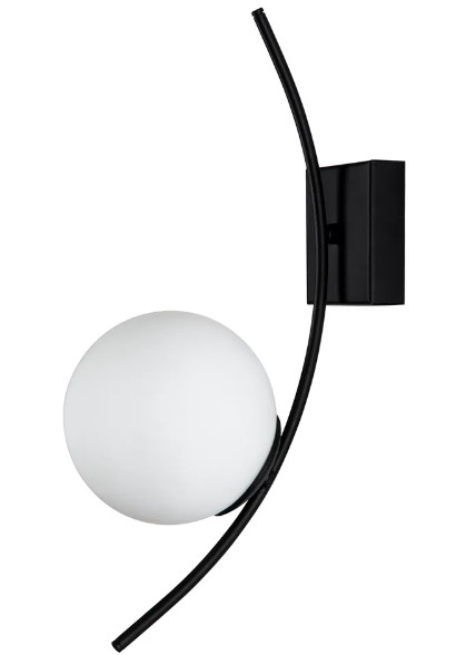 Černé nástěnné svítidlo Squid Lighting Yay, výška 44 cm