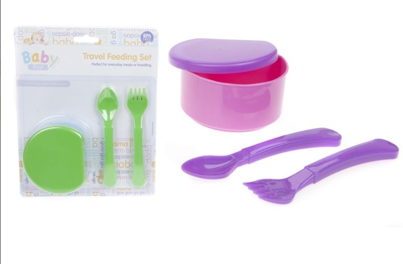 Dětská cestovní sada na jídlo Baby first Základní barvy: zelená