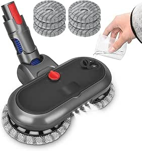 DrRobor Nástavec pro vysavač Dyson V11 V10 V15 V8 V7, mop nástavec pro Dyson s nádržkou na vodu, LED světlo, 6 pratelného mopu