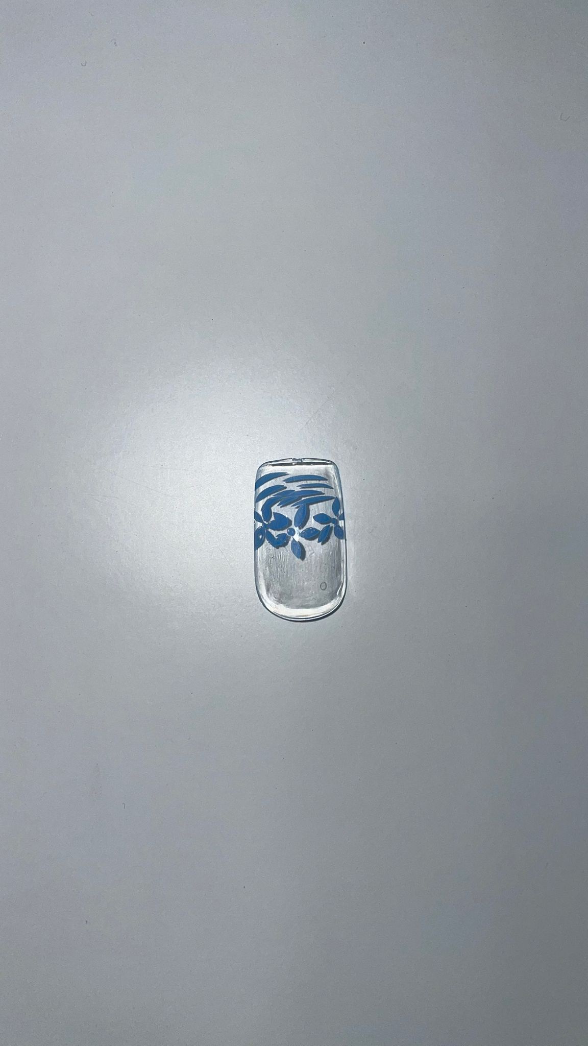 Umělé nehty - 12 ks Varianta: Modré lístky