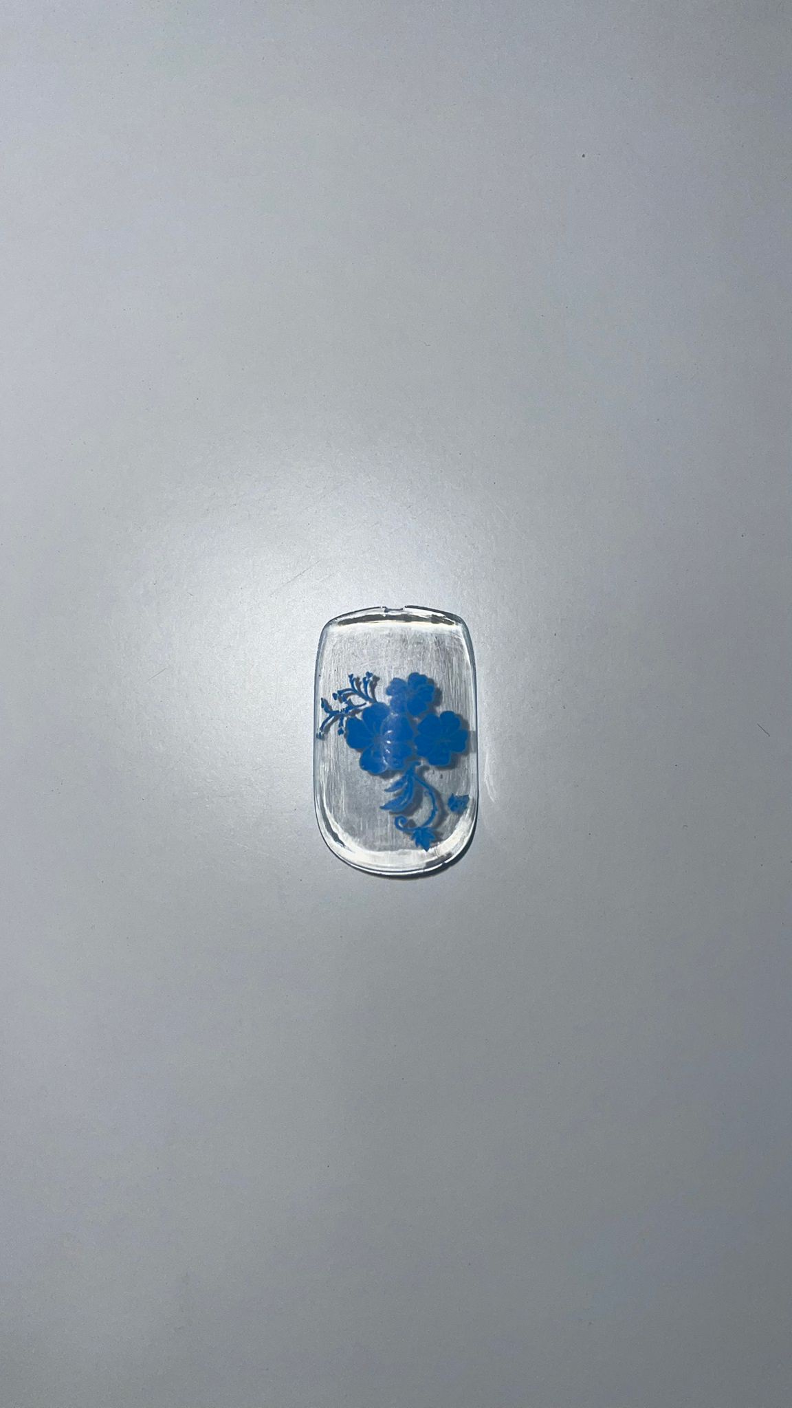 Umělé nehty - 12 ks Varianta: Modrá květina