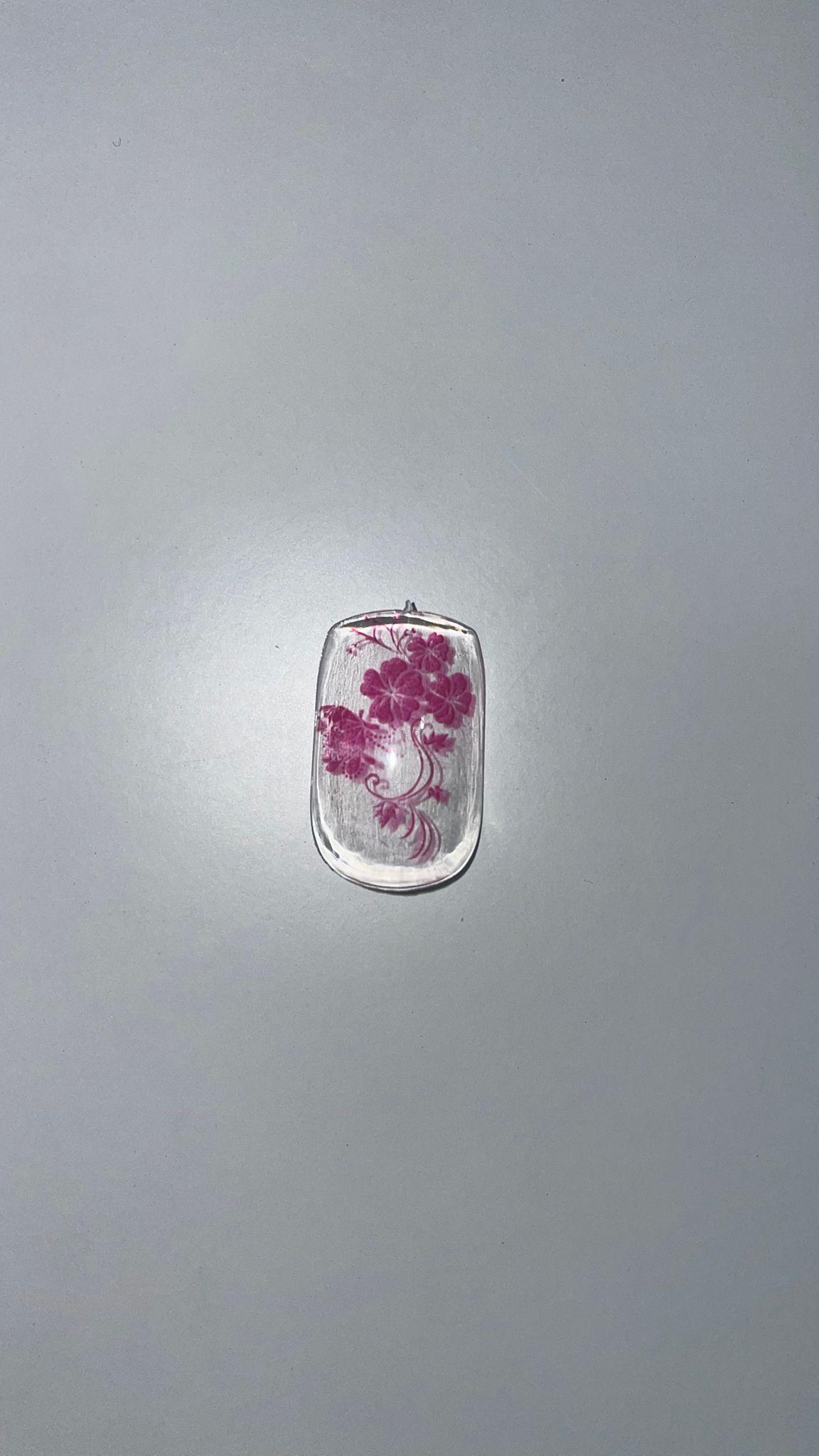 Umělé nehty - 12 ks Varianta: Tmavě růžové květy