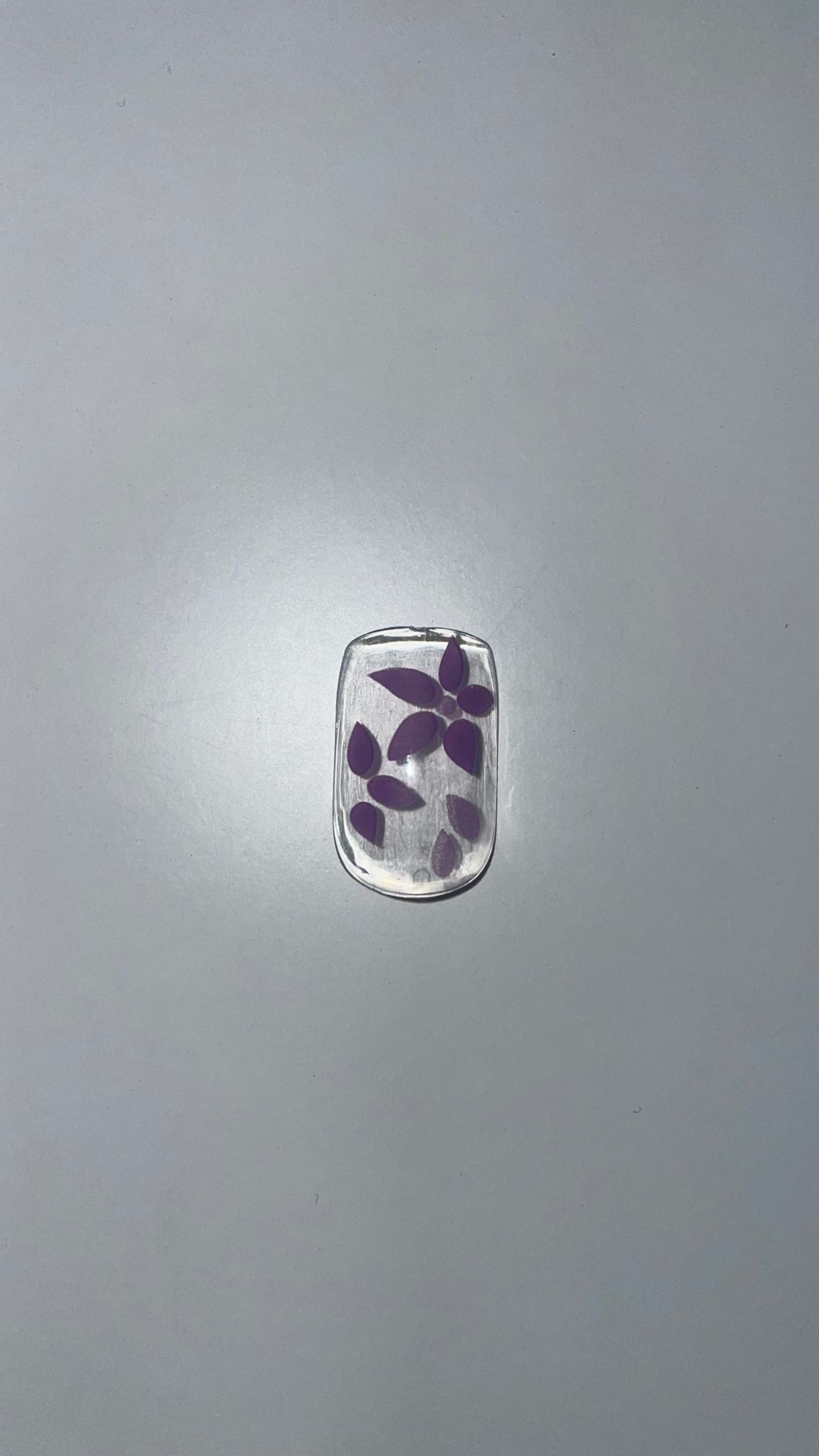 Umělé nehty - 12 ks Varianta: Fialový květ