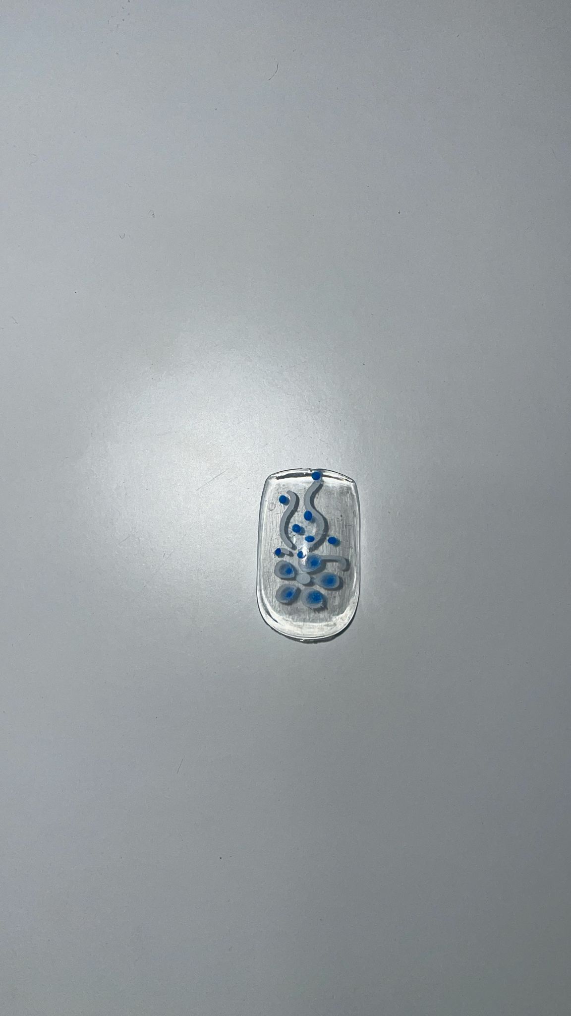 Umělé nehty - 12 ks Varianta: Modrý květ