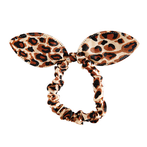 Látková guma do vlasů, leopardí potisk 93295