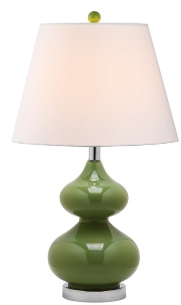 Lampa se zelenou základnou Safavieh Gabriel