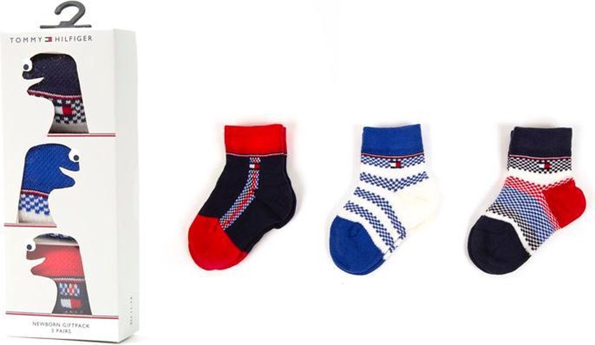 Baby ponožky 3 páry Newborn EU vel.11-14 Tommy Hilfiger
