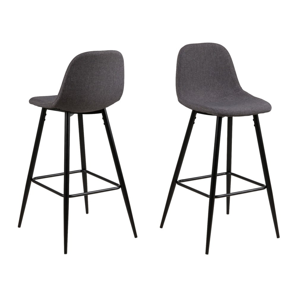 Sada 2 tmavě šedých židlí Actona Wilma