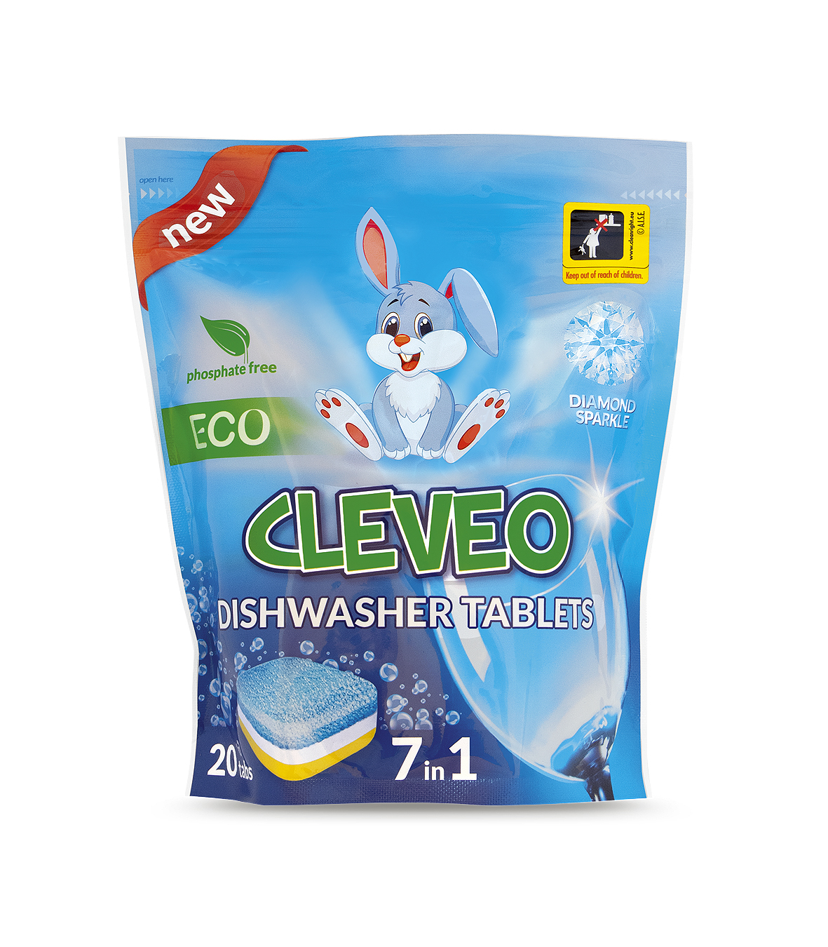 CLEVEO Tablety do myčky ECO, 20 KS