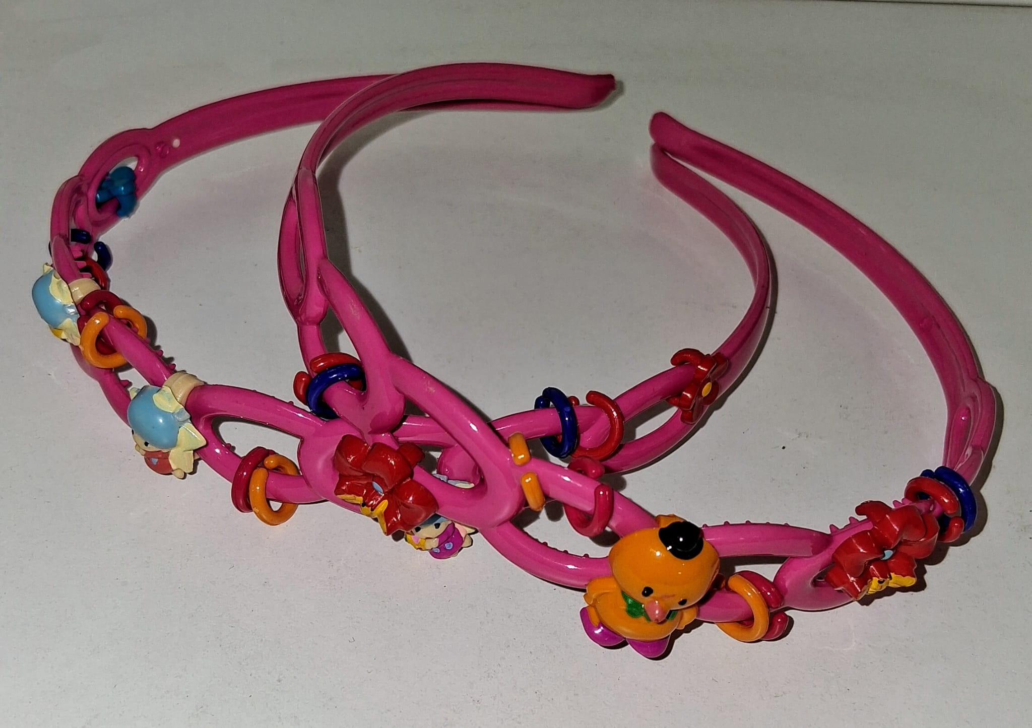 Dívčí čelenka do vlasů - copánek Varianta: Růžová