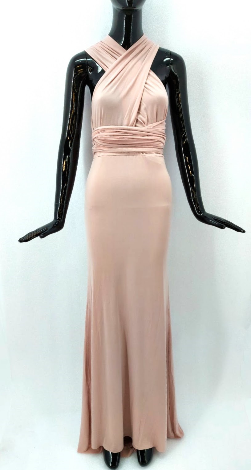 Dámské šaty TFNC Multiway s kreativním vázáním, starorůžové *Velikosti textil: L