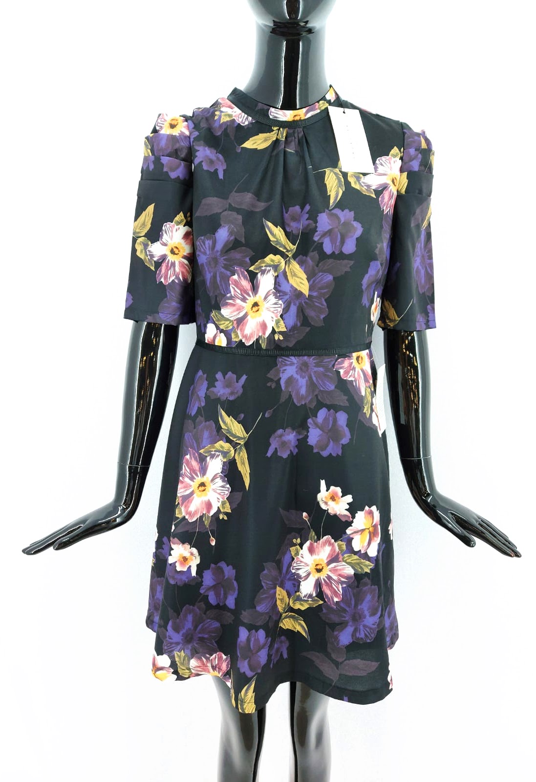 Dámské šaty Angel Eye London, černé s květinami *Velikosti textil: M