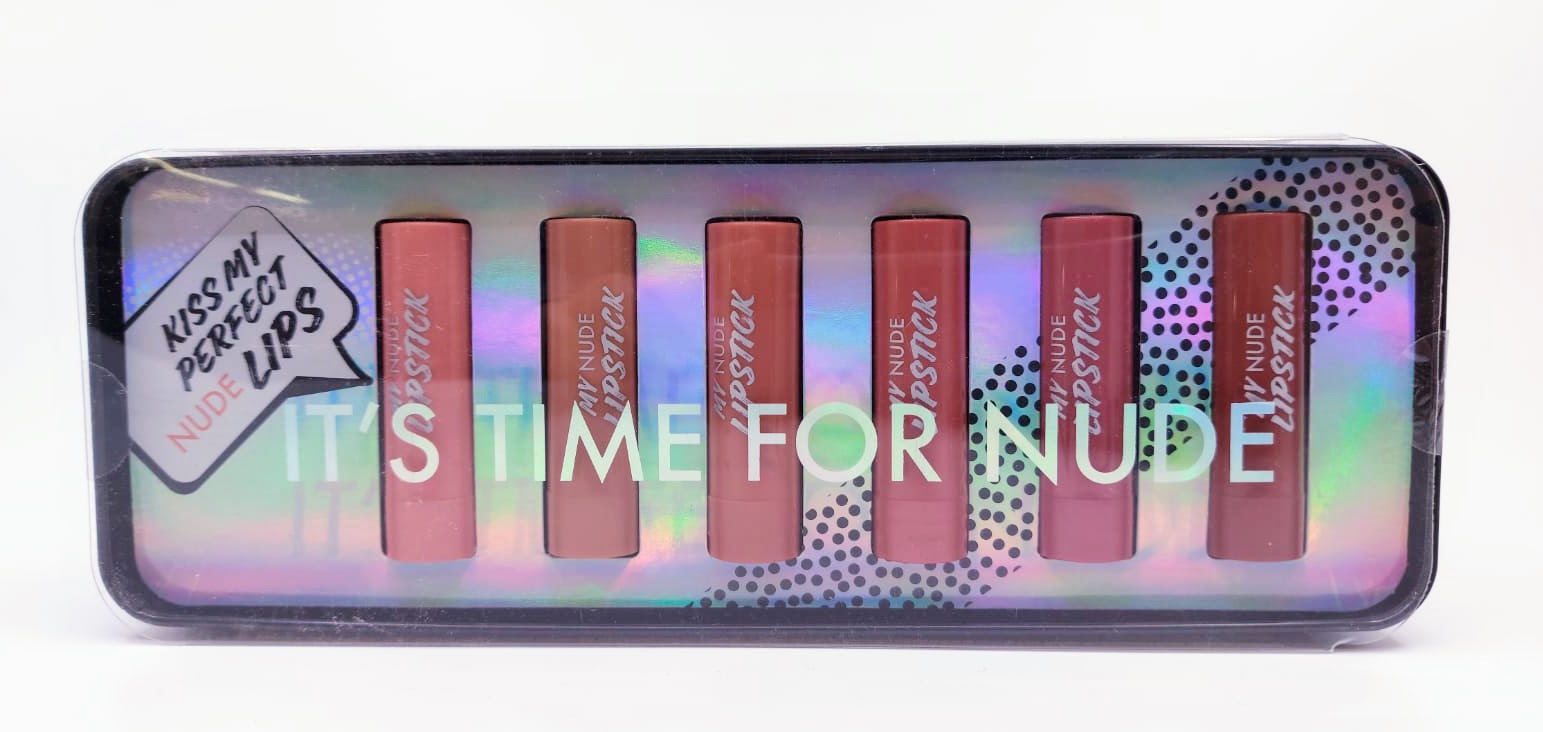 Sada mini rtěnek - Kiss my perfect lips, 6 ks druh: Nude