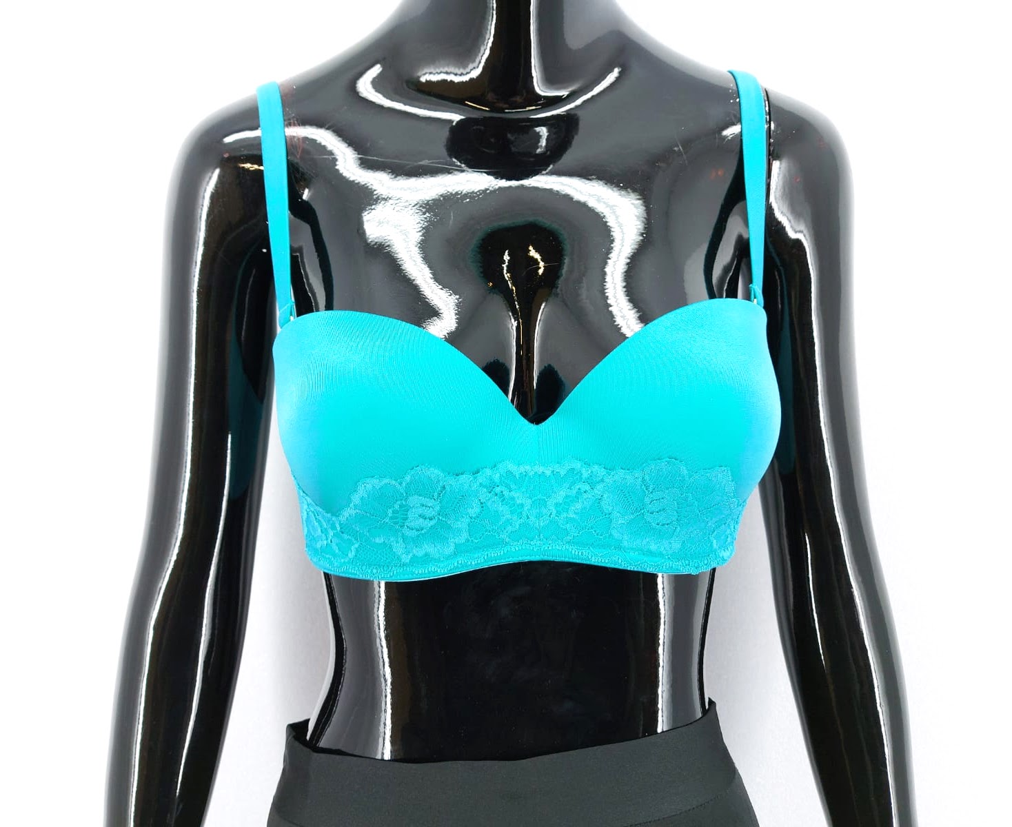 Dámská push-up podprsenka Balconette Promise, tyrkysová *Velikosti textil: 70C