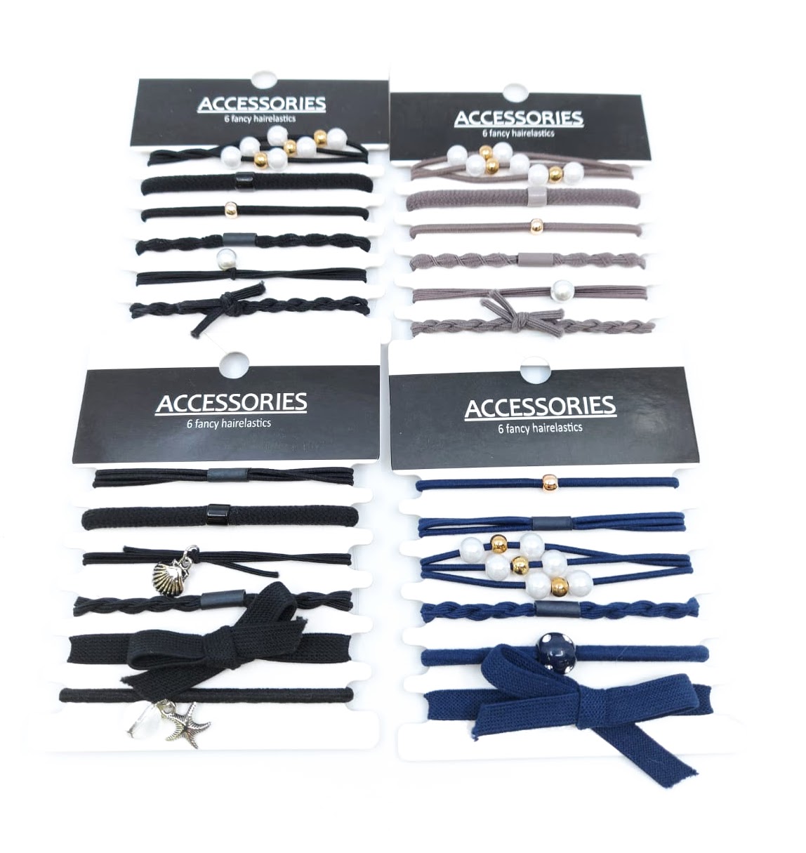 Sada ozdobných gumiček do vlasů, 6 ks - náhodný výběr