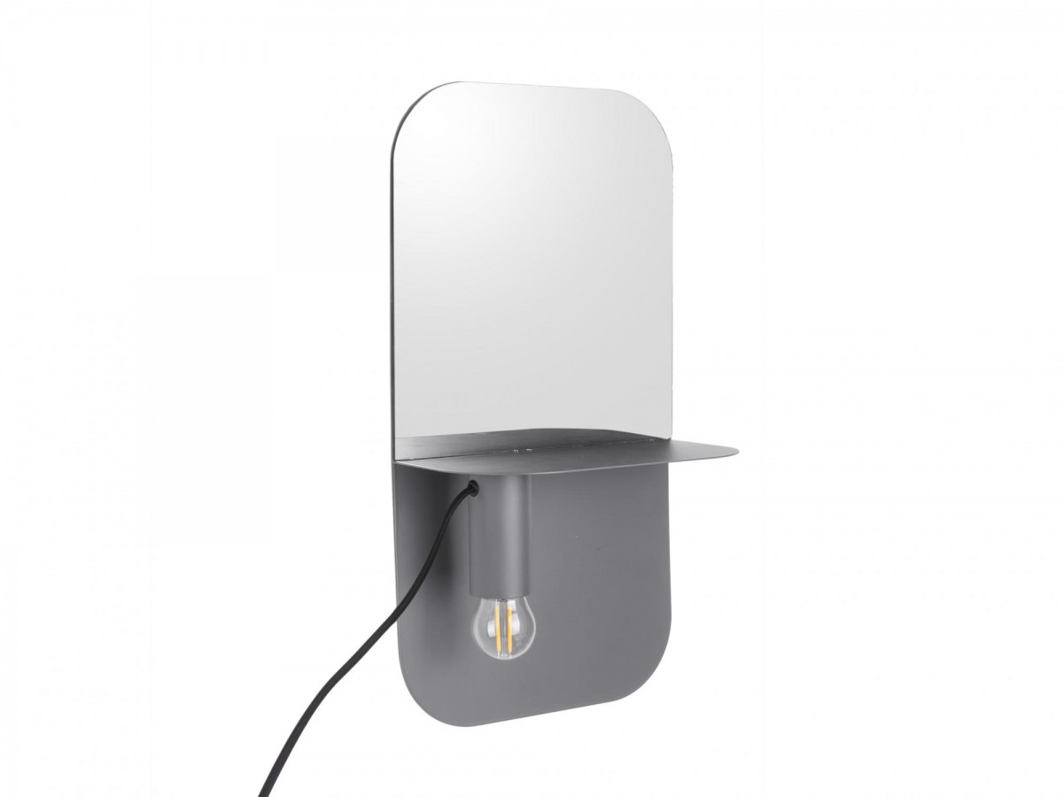 Nástěnné svítidlo Plate matně šedé