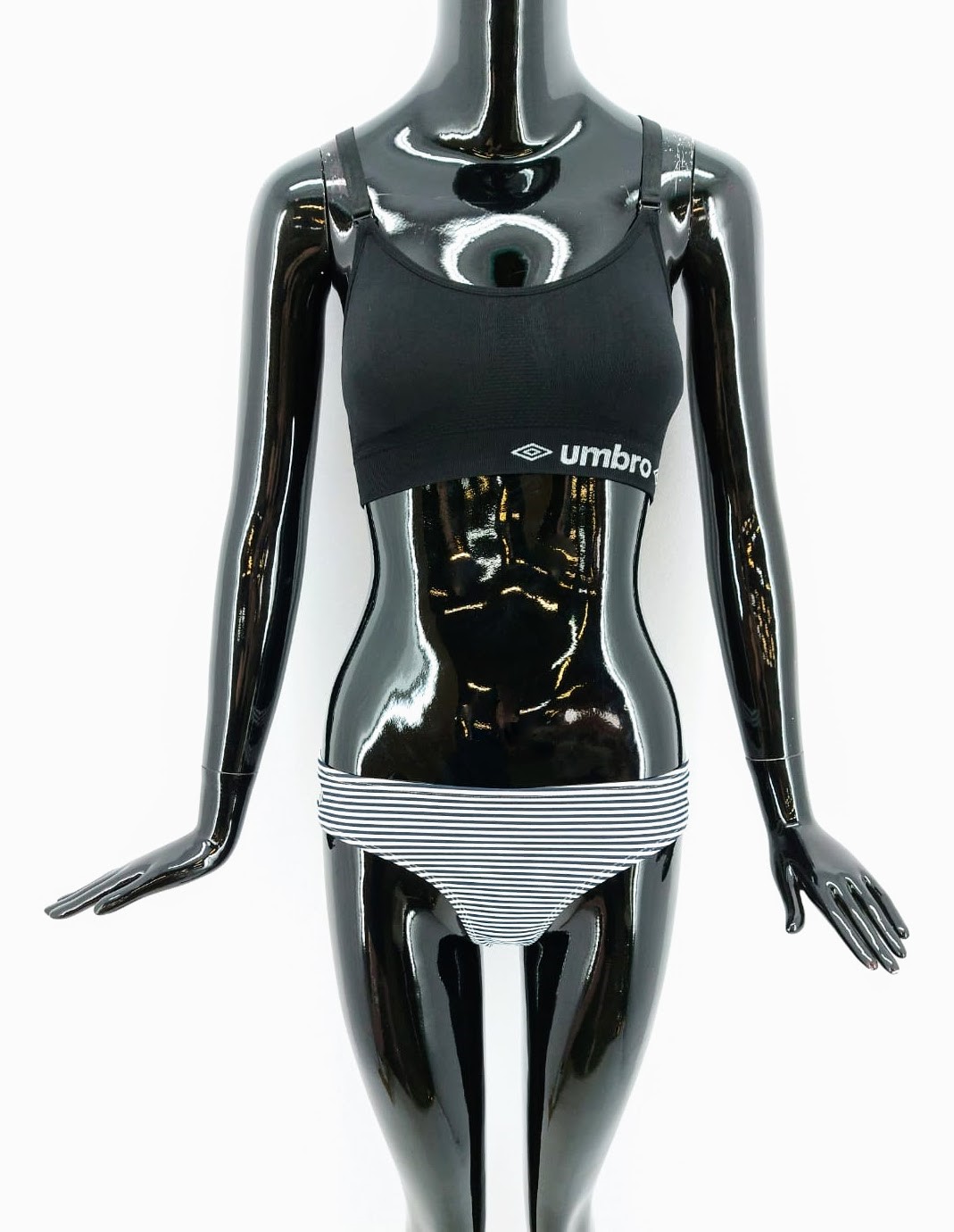 Dámské plavky s ozdobnými boky Livera-spodní díl, proužkované *Velikosti textil: 36