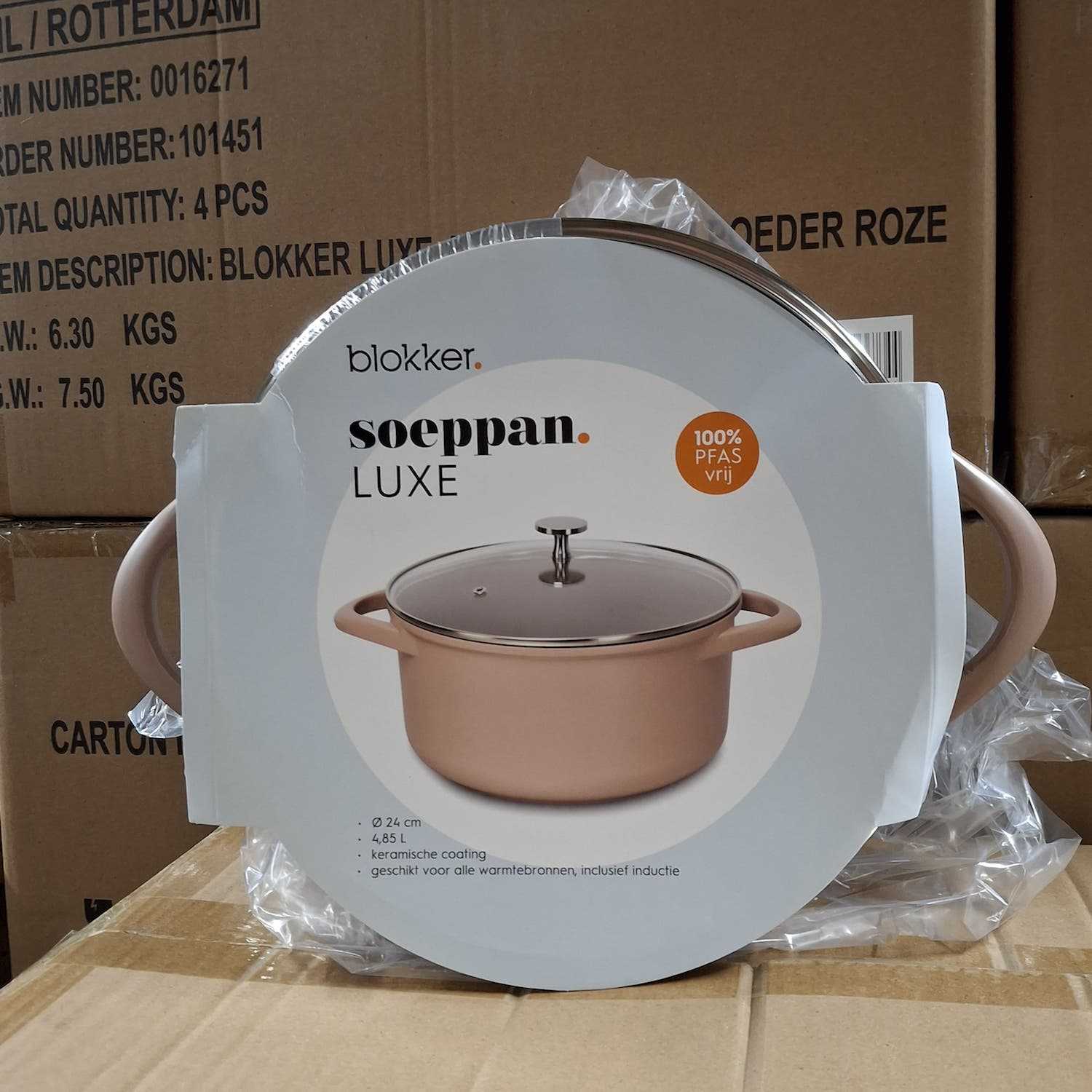 Kooistra Blokker Luxusní polévkový hrnec dia24cm – pudrově růžová 0016271
