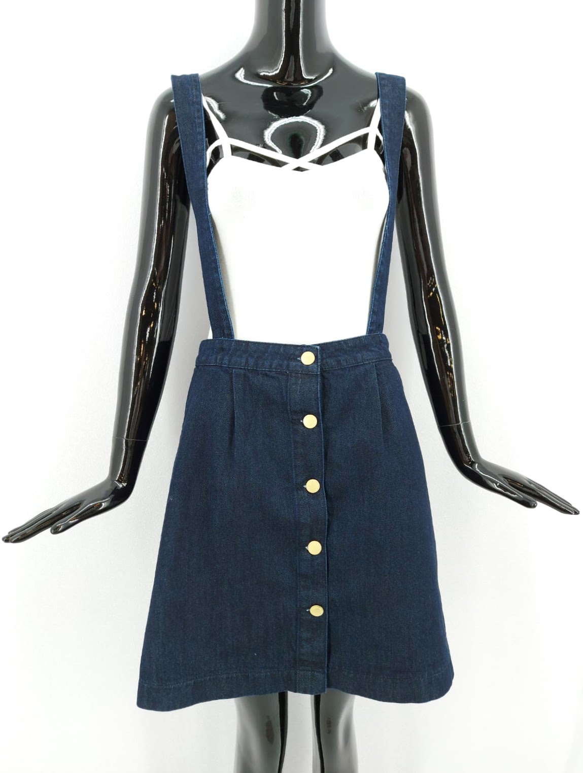 La petite et ile Dámská/dívčí džínová sukně s kšandami La Petite étile *Velikosti textil: XS/1