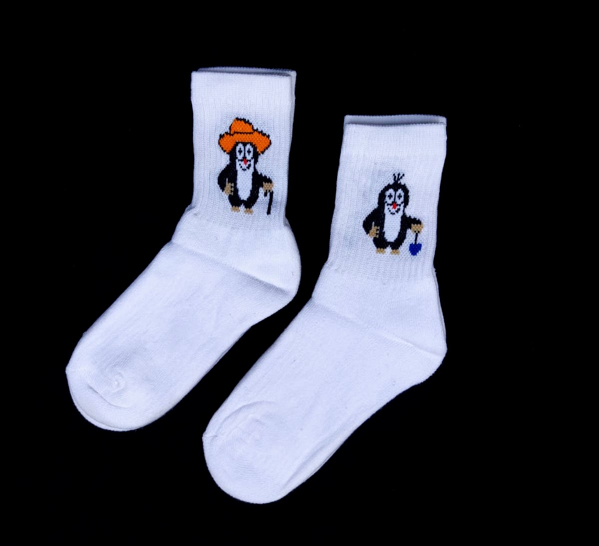 Dětské bavlněné ponožky s obrázkem Bapon, 1 pár- vel.17-18 druh: Bílý krtek
