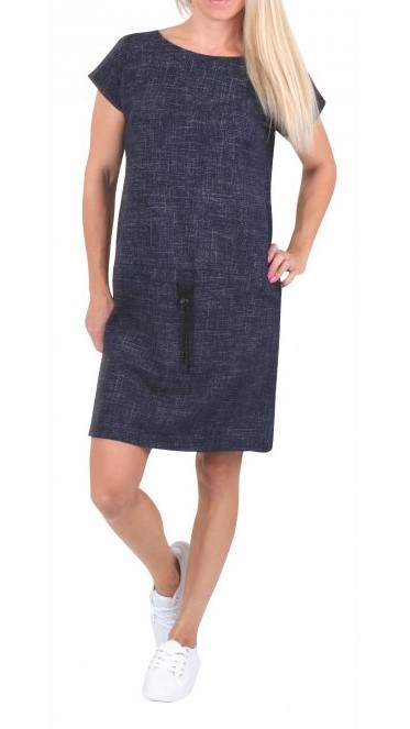 EVONA Dámské letní šaty Selena, tmavě modré Velikosti XS-XXL: L