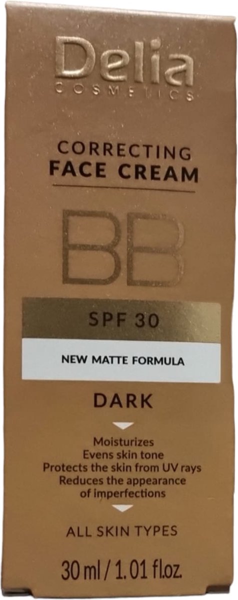 Delia Cosmetics - BB korekční krém na obličej - SPF 30 - 30 ml tmavý