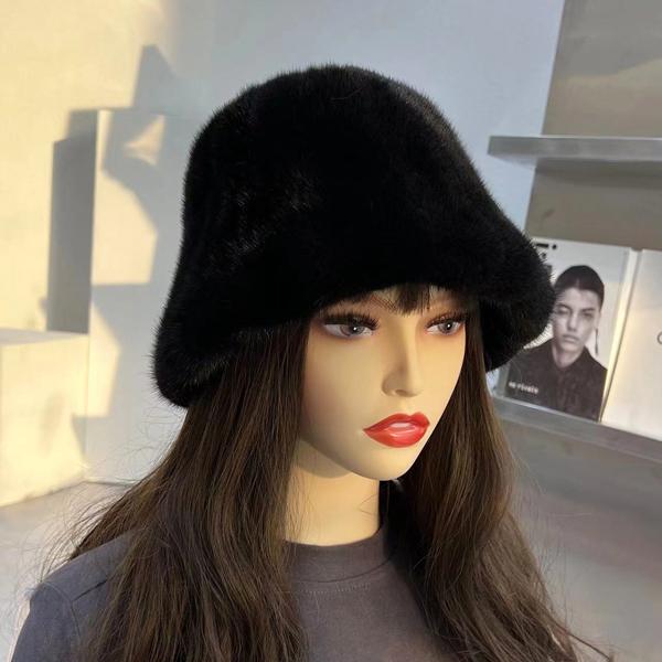 Dámský plyšový klobouček Varianta: Černá